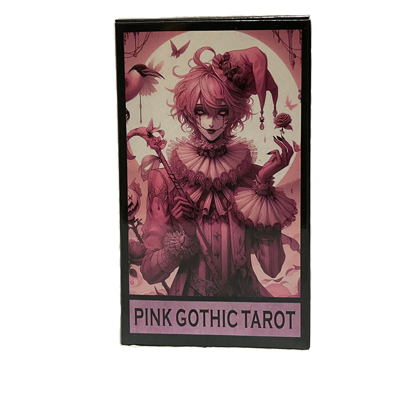 Tarot Cards Deck With Guidebook - ピンクゴシックタロットデッキ 78枚 英語版 家族パーティー向け 高品質 運命占い