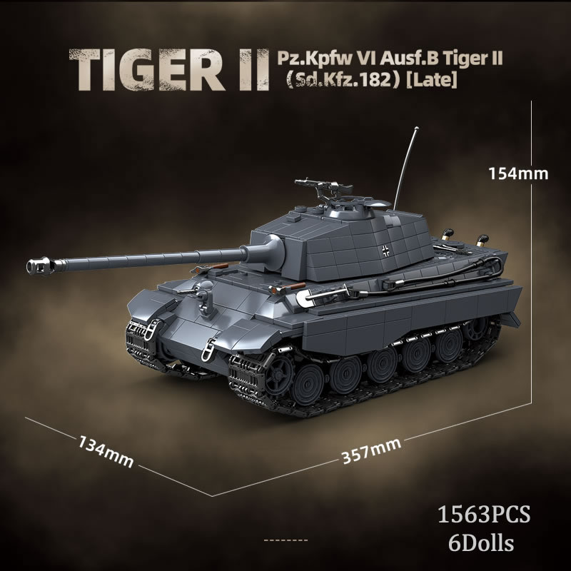 WW2 軍事キングタイガー重戦車 2 Sd.Kfz.182  - Lego Compatible Military Tank のレビューと価格