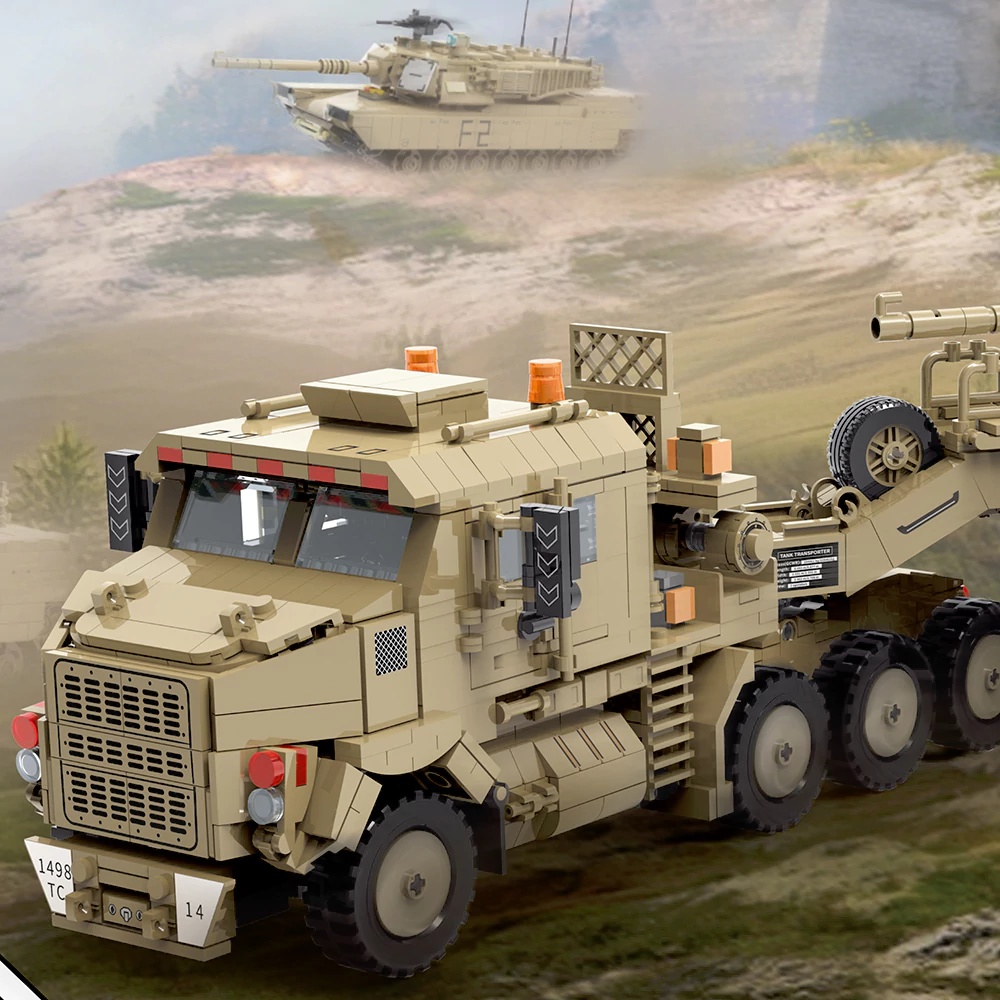 第二次世界大戦軍事用M1070装甲車両組み立てブロックセット - Lego Compatible Military Tank のレビューと価格