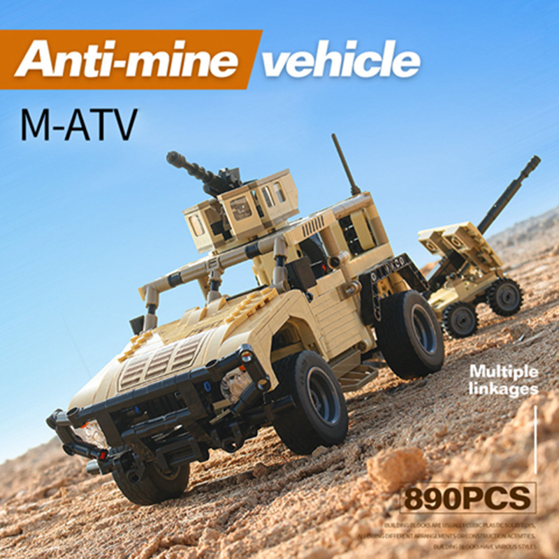 Moc-子供のためのミリタリーハマービルディングブロック、ラ - Lego Compatible Military Tank のレビューと価格