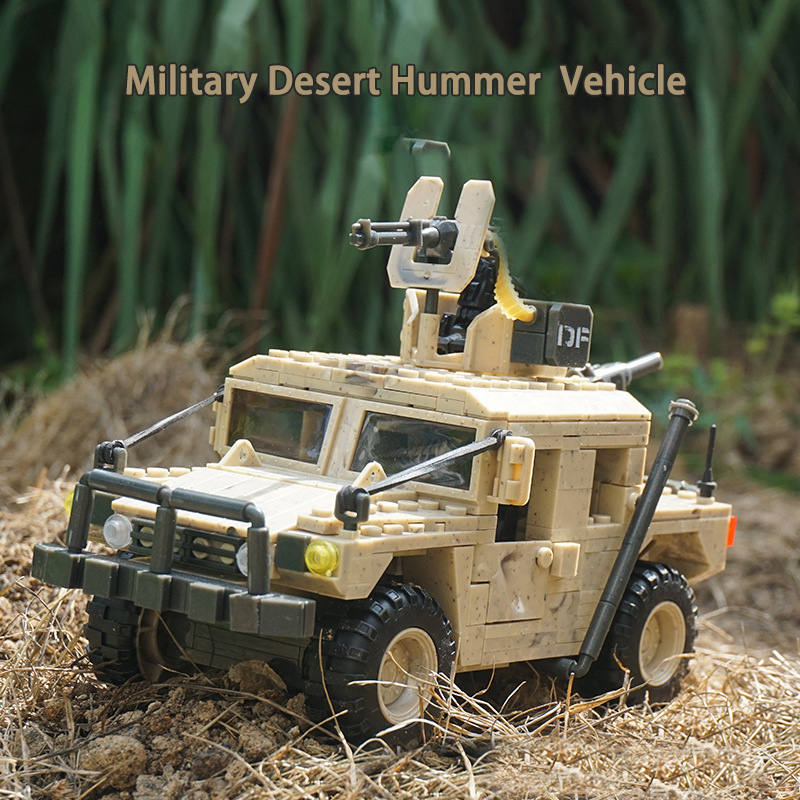 Moc-子供のためのミリタリーハマービルディングブロック、ラ - Lego Compatible Military Tank のレビューと価格