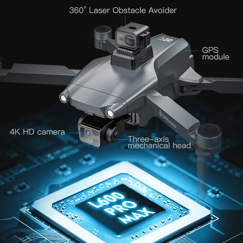 L600 プロマックス GPS ドローンプロフェッショナル  - Fpv Brushless Rc Drone 4K のレビューと価格