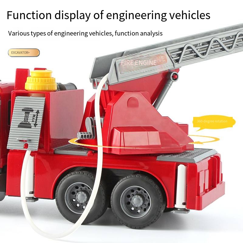 大型慣性フラットベッドトレーラートイ レスキュー工事輸送トラ - Educational Toys のレビューと価格