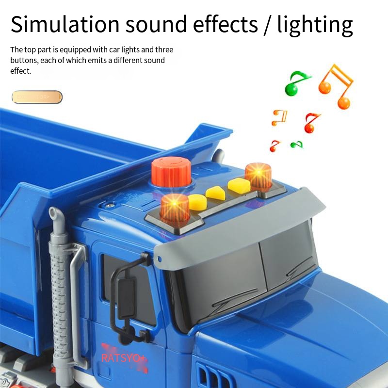大型慣性フラットベッドトレーラートイ レスキュー工事輸送トラ - Educational Toys のレビューと価格