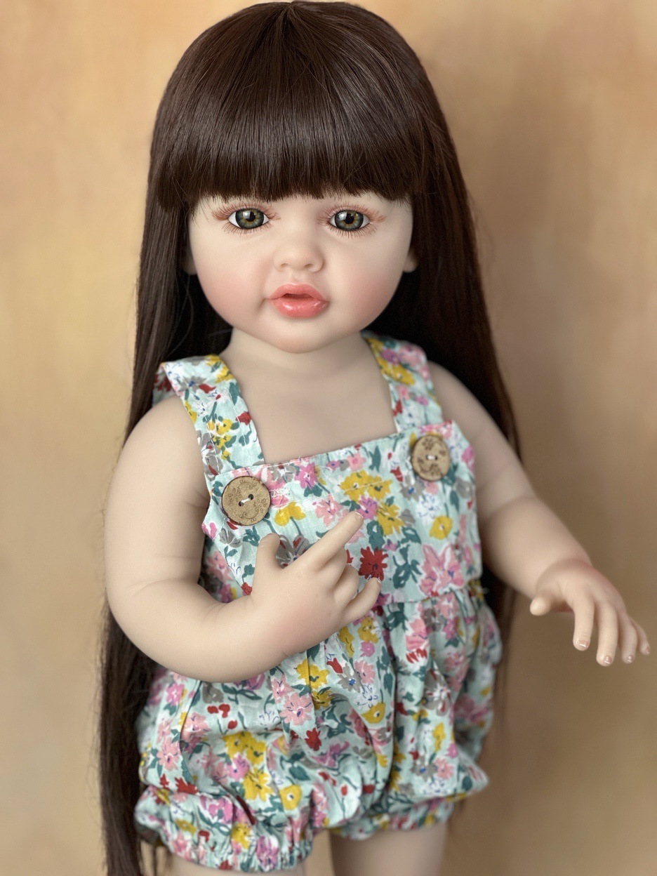 22 インチかわいい全身シリコーンビニールベベリボーンガール - Reborn Baby Doll Silicone Realistic のレビューと価格
